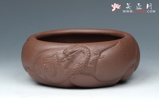 紫砂壶图片：游龙水洗 - 美壶网