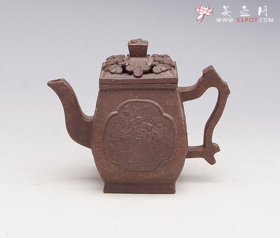 紫砂壶图片：四方蒌空 - 美壶网