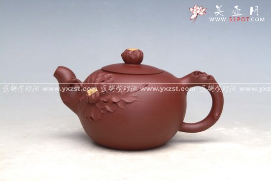 紫砂壶图片：牡丹 - 美壶网