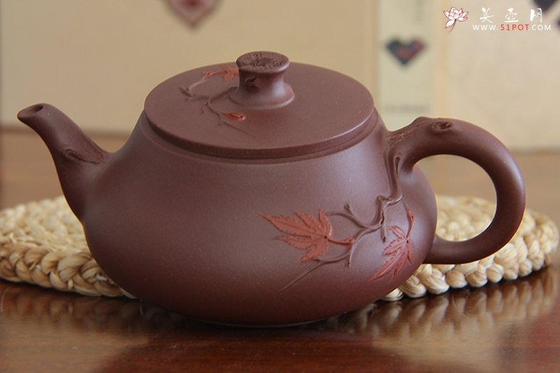 紫砂壶图片：枫叶红了 - 美壶网