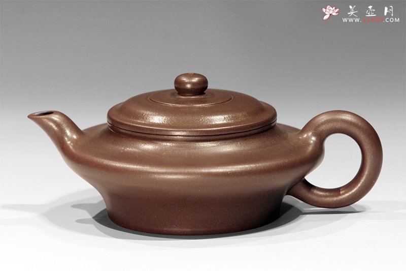 紫砂壶图片：虚扁壶 - 美壶网