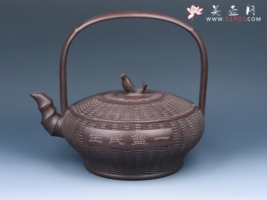 紫砂壶图片：一篮民生 - 美壶网