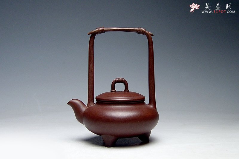 紫砂壶图片：玲珑提梁 - 美壶网