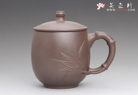 紫砂壶图片：紫泥盖杯 - 美壶网