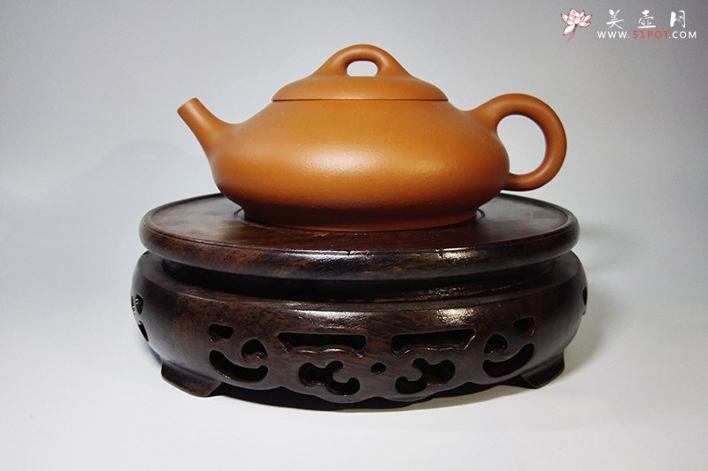 紫砂壶图片：平底石瓢 - 美壶网