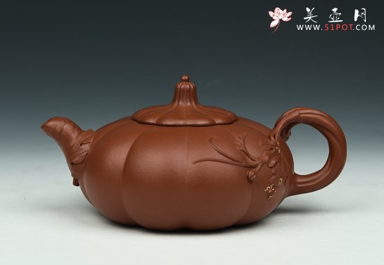 紫砂壶图片：南瓜壶 - 美壶网