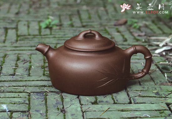 紫砂壶图片：凝砂劲竹 - 美壶网