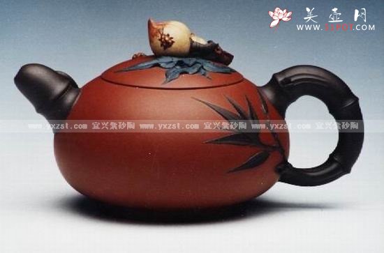 紫砂壶图片：竹寿壶 - 美壶网