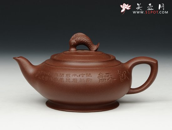 紫砂壶图片：鱼欢 - 美壶网