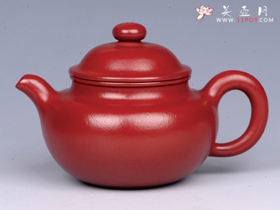紫砂壶图片：小掇球（朱泥大红袍） - 美壶网