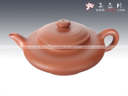 紫砂壶图片：虚扁 200cc 清水泥 - 美壶网