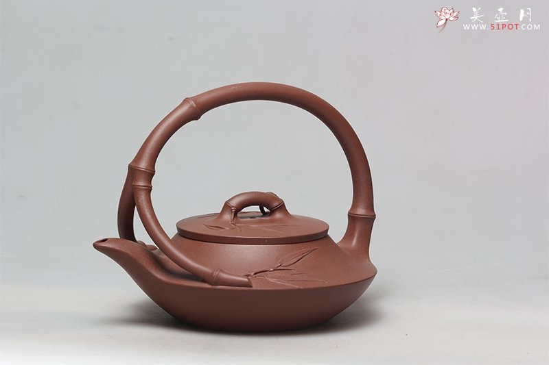 紫砂壶图片：竹节提梁 - 美壶网