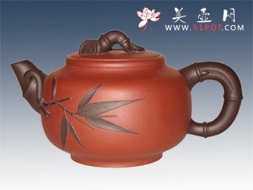 紫砂壶图片：双色竹段 - 美壶网