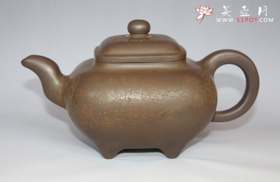 紫砂壶图片：四方传炉 - 美壶网