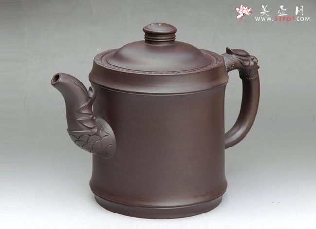 紫砂壶图片：龙头八卦 350CC - 美壶网