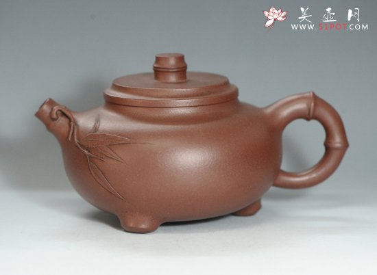 紫砂壶图片：三脚竹段 - 美壶网
