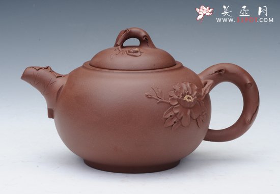 紫砂壶图片：牡丹壶 - 美壶网