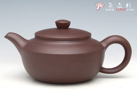 紫砂壶图片：合扁（紫泥）400ML - 美壶网