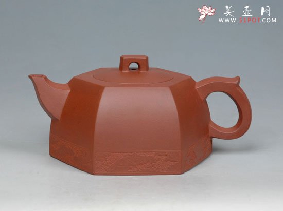 紫砂壶图片：六方祥云 2 - 美壶网