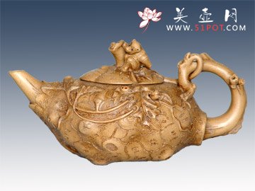 紫砂壶图片：金猴供春 - 美壶网