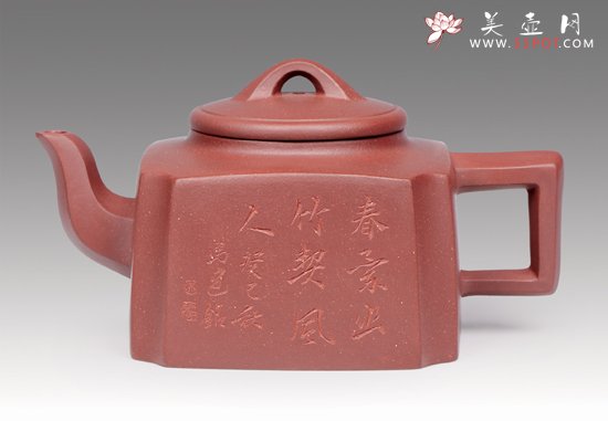 紫砂壶图片：四方抽角 - 美壶网