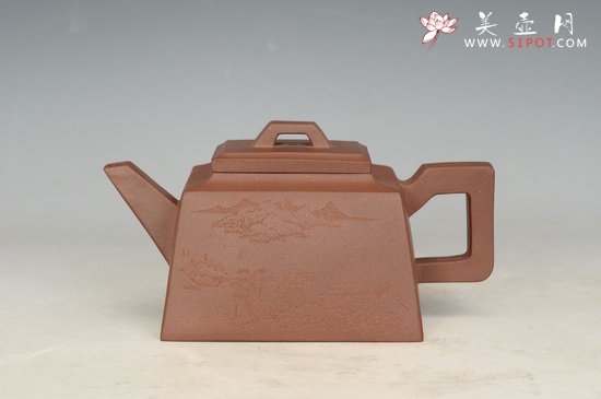 紫砂壶图片：君方 2012年11月荣获第十四届中国（国家级）工艺美术大师精品博览会银奖 - 美壶网