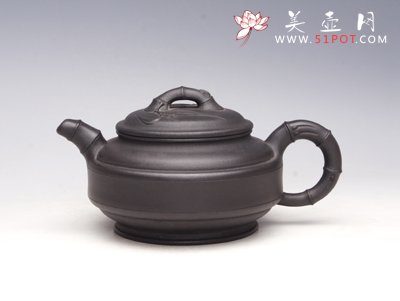 紫砂壶图片：双线竹鼓 - 美壶网