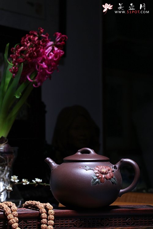 紫砂壶图片：富贵牡丹 - 美壶网