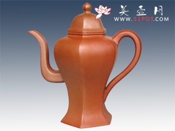 紫砂壶图片：六方酒壶 - 美壶网
