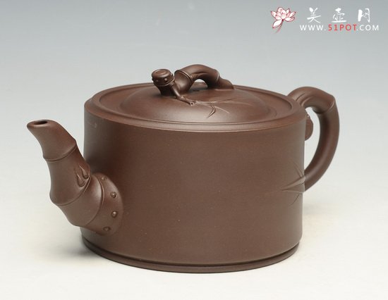 紫砂壶图片：竹段2  600cc - 美壶网