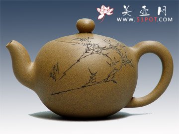 紫砂壶图片：一粒珠徐秉方铭 - 美壶网