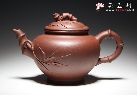 紫砂壶图片：笑璎竹节 - 美壶网