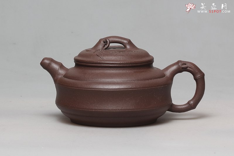 紫砂壶图片：双线竹鼓 - 美壶网