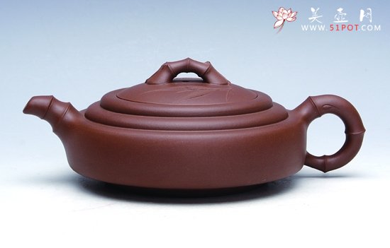 紫砂壶图片：扁竹鼓 - 美壶网