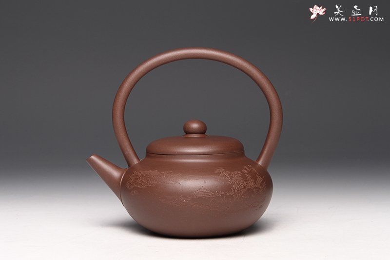 紫砂壶图片：柿元提梁 - 美壶网