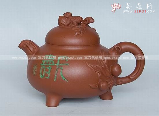 紫砂壶图片：金猴献寿 - 美壶网