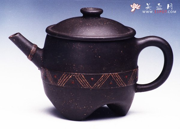 紫砂壶图片：陶鬲壶 - 美壶网