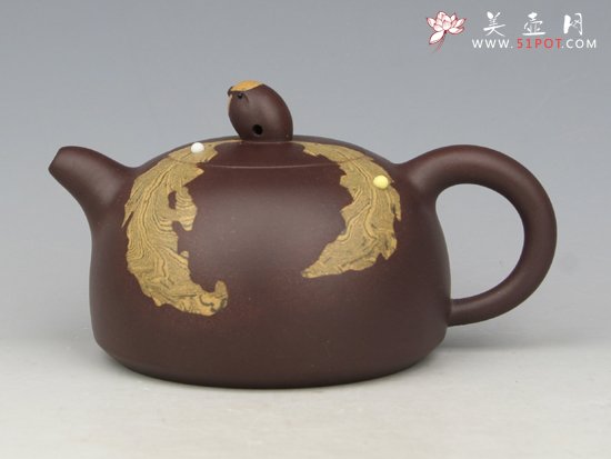 紫砂壶图片：听雨（紫） - 美壶网