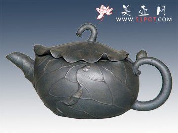 紫砂壶图片：荷塘圣色300CC - 美壶网