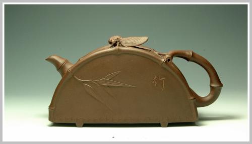 蔡一强紫砂壶 半月知足 原矿紫泥