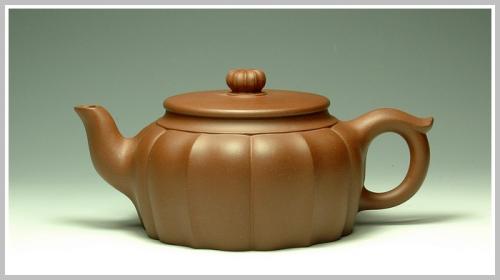 蔡一强紫砂壶 葵八瓣 原矿紫泥