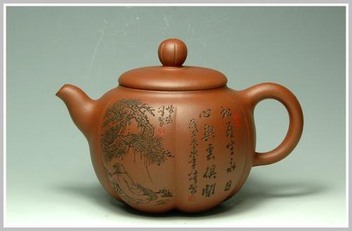 江峰紫砂壶 风雅 原矿清水泥