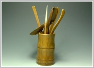 紫砂壶图片：茶道-绿檀木-大 - 美壶网