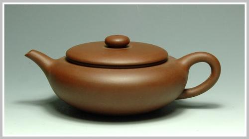 周丽萍紫砂壶 扁圆 原矿紫泥