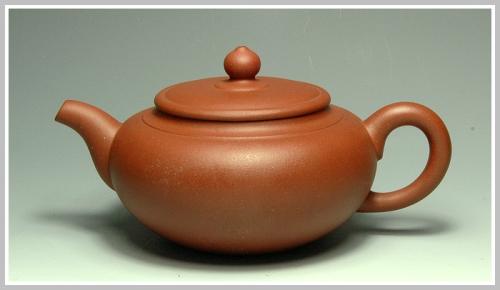 周丽萍紫砂壶 扁灯 原矿清水泥