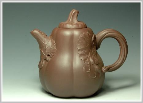 范国名紫砂壶 南瓜 原矿紫泥