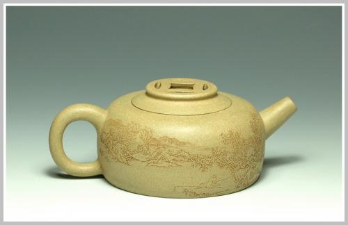 徐雄紫砂壶 金币圆腹 原矿段泥