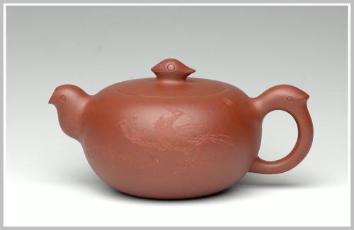 谈剑锋紫砂壶 范小君刻 飞 原矿清水泥