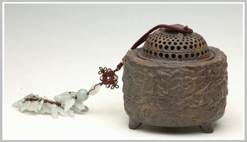 美壶定制紫砂壶 千鸟人参香炉 古铜泥