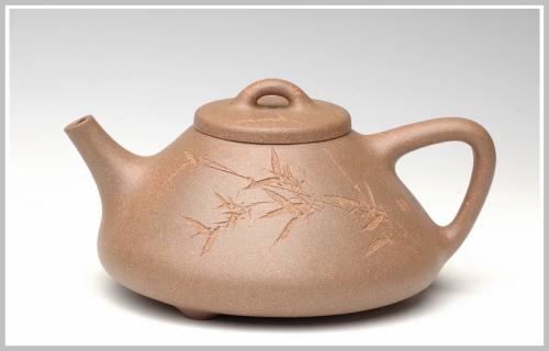 王余平紫砂壶 霸气的全手子冶石瓢1 原矿段泥